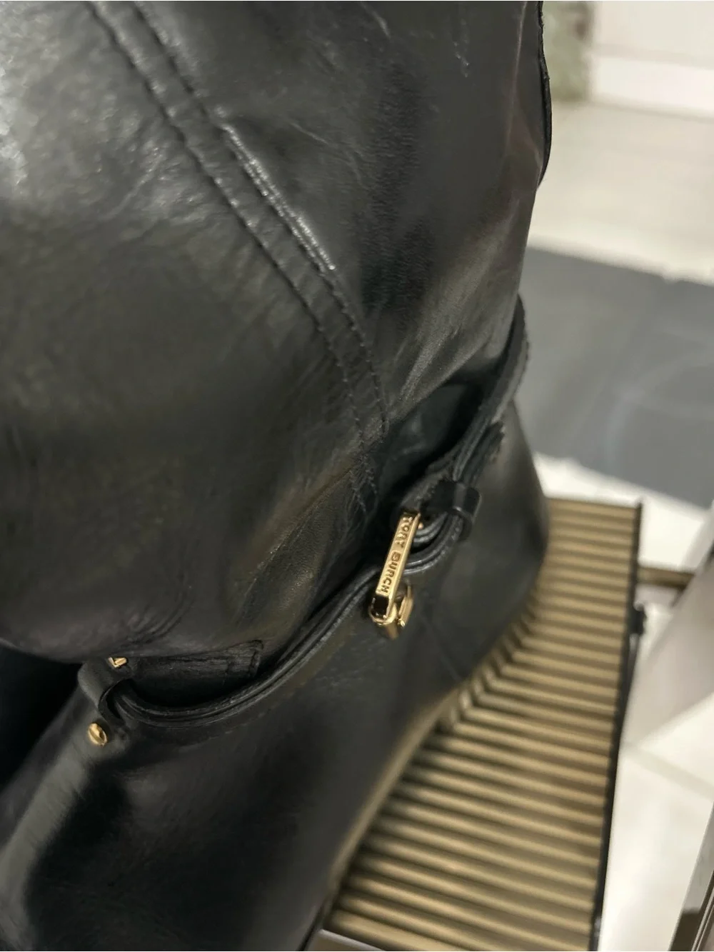 Like New! Tory Burch Black Leather Riding Boots